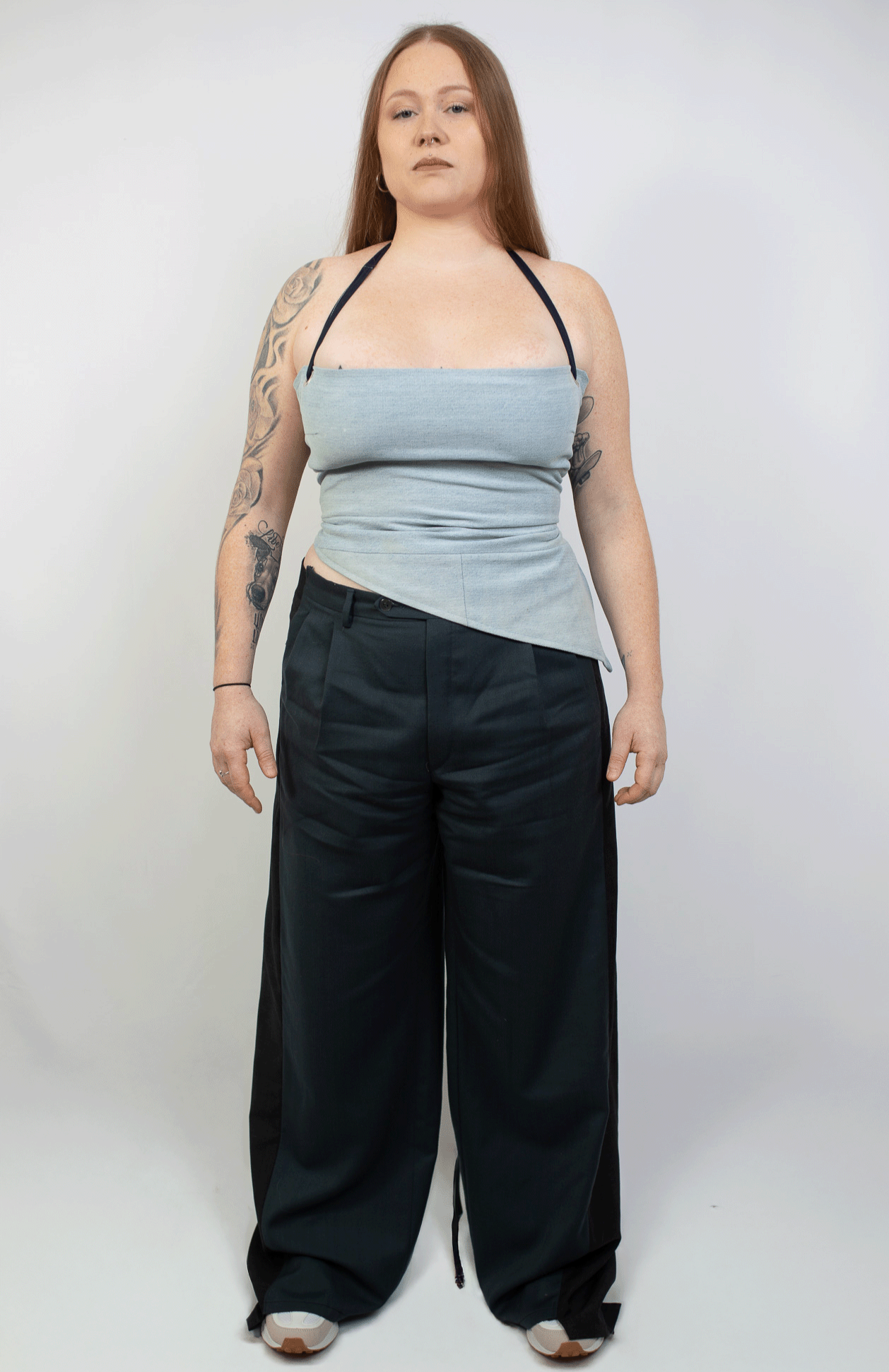 DANITOP DENIM ASYMÉTRIQUE