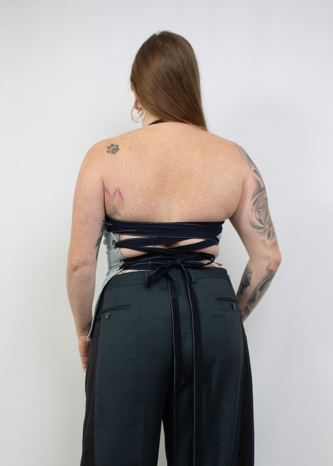 DANITOP DENIM ASYMÉTRIQUE